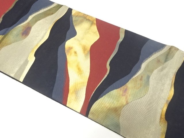JAPANESE KIMONO / ANTIQUE KASUMI PATTERN WOVEN FUKURO OBI (MATERIALS)